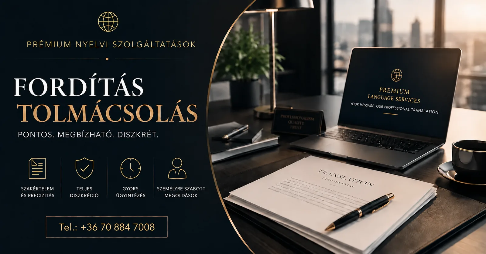 Fordítás és tolmácsolás, telefon: +36 70 884 7008